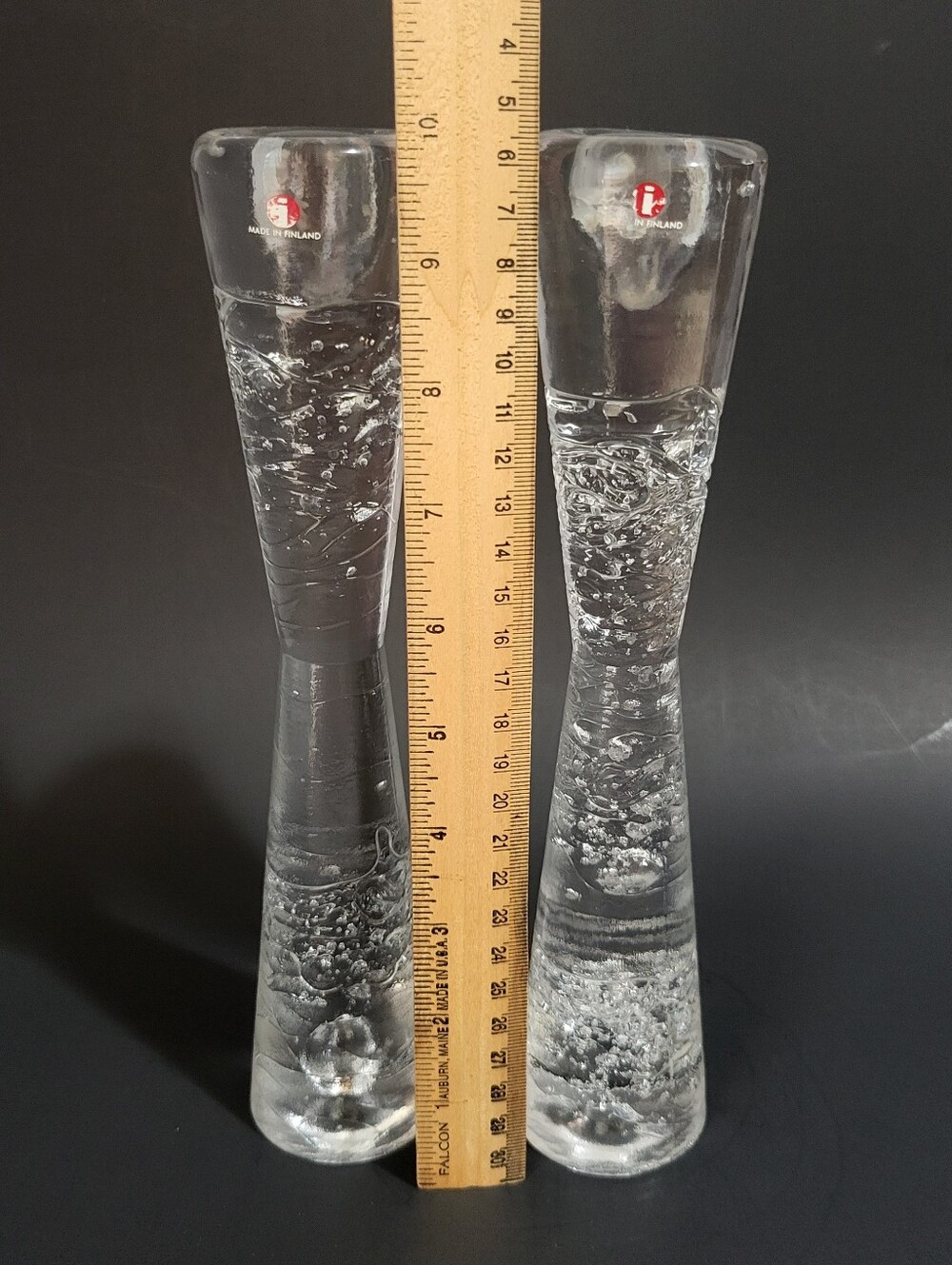 Pair Iittala Arkipelago Hourglass Candlestick Holders Timo Sarpenava Vtg 60s MCM - Picture 11 of 14
